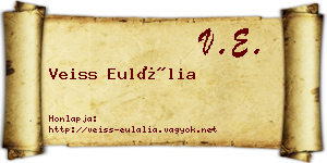 Veiss Eulália névjegykártya